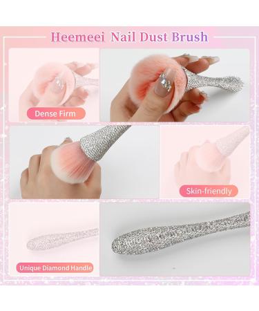 Premium Nail Dust Brush with Rhinestones - Fluffy Acrylic Duster for Nail Powder Removal | Essential Nail Tool - Buy Online on GoSupps.com