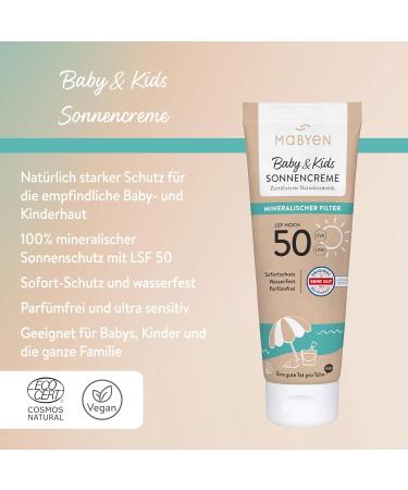 MABYEN Cr me Solaire B b & Enfants SPF 50 Protection 100% min rale sans parfum r sistante l eau Id ale pour les peaux sensibles - Buy Online on GoSupps.com