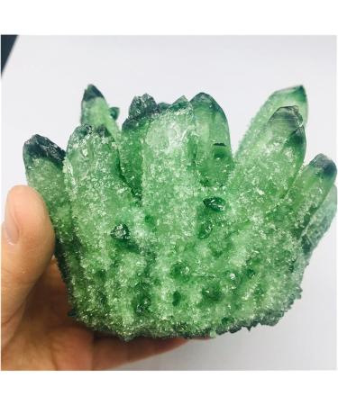Crystal Rough Natural Crystal Rough Natural Crystal Green Beautiful Flame Halo Quartz Crystal Cluster Specimen (Size : 500-600g) - Buy Online on GoSupps.com