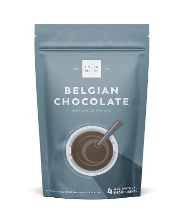 Cocoa Metro Classic Belgian Chocolate instant hot or cold drink mix (3-pack) like Nesquik, but just 4 ingredients, European chocolate flavor, non-GMO chocolate powder, NO carrageenan