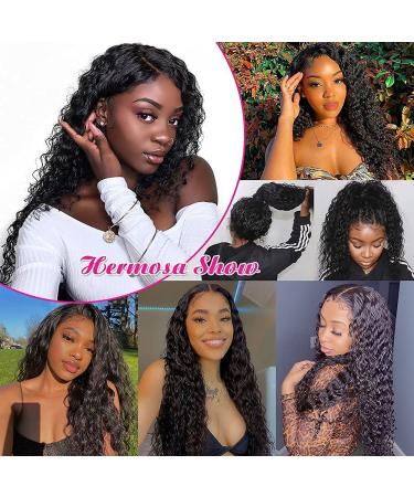 Hermosa HD Transparent Glueless Human Hair Wig 22 Inch - 180 Density Deep Wave Lace Front Wig for Black Women - Buy Online on GoSupps.com