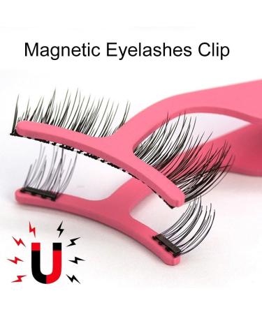 Stainless Steel Magnetic False Eyelash Tweezers Applicator Clip Women Makeup Tool - Buy Online on GoSupps.com