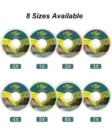 SF Clear Nylon Tippet Line Set with Holder - Trout Fly Fishing Leaders in 0X-7X - 4 Pieces/30M - Buy Online on GoSupps.com