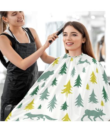 Waterproof Barber Cape - Forest Elk Fox Hare Bear Owl & Cheetah Hair Cutting Bib for Men & Women | Shop Internationally - Buy Online on GoSupps.com