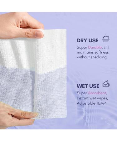 PoeticEHome Disposable Face Towel - Extra Thick Cotton Tissue Facial Cleansing Dry Wipes - Biodegradable Makeup Removing & Surface Cleaning Cloths 2-Pack Unscented 80 count (Pack of 2) - Buy Online on GoSupps.com