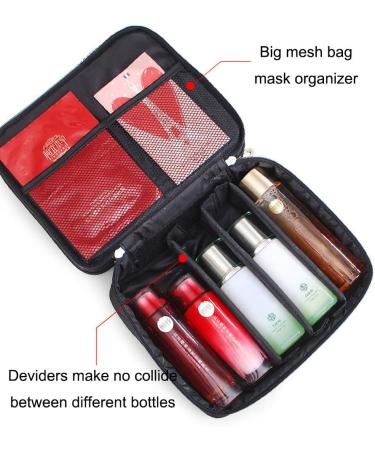 ONEGenug Large Travel Cosmetic Bag for Women & Girls - Black Makeup Organizer - Perfect for International Shipping - Buy Online on GoSupps.com