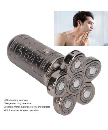 6 in 1 Electric Head Clipper for Men - Cordless Wet & Dry Shaving Kit with Floating Blades - Perfect Grooming Solution for Bald Men - Grey - Buy Online on GoSupps.com