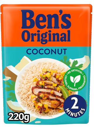 BEN'S ORIGINAL Coconut Microwave Rice Bulk Multipack 6 x 220g Pouches 220 g (Pack of 6) Coconut - Buy Online on GoSupps.com
