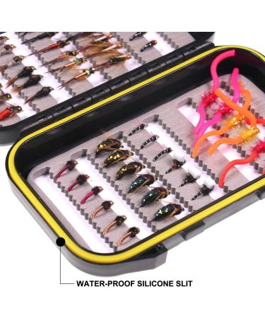 Wifreo 54 Nymph Flies Assortment BH Wet Fly for Trout Fly Fishing with Waterproof Fly Box - Buy Online on GoSupps.com