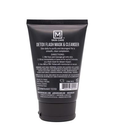 Shop M. Skin Care Detox Flash Facial Mask & Cleanser for Men | Pore Cleansing Charcoal Cruelty-Free - Buy Online on GoSupps.com