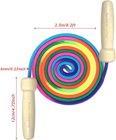 Adjustable 250cm Jumping Rope for Kids - Wooden Handle Skipping Rope for Boys & Girls | Perfect for Fitness & Bone Development - Buy Online on GoSupps.com