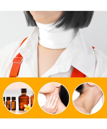 Buy 2 STK Castor Oil Collar & Massage Belt - Adjustable Cotton Neck Wrap for Pain Relief (White) | International Shipping Available - Buy Online on GoSupps.com