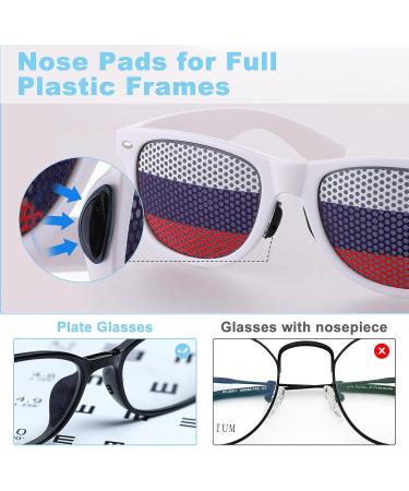 Curved Silicone Glasses Nose Pads - 10 Pairs Self-Adhesive D Shape 3mm Thick for Sunglasses & Student Glasses (Black) - International Shipping Available - Buy Online on GoSupps.com