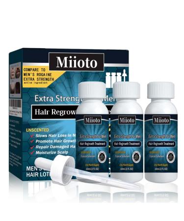 Miioto hair growth serum hair growth men hair serum for hair growth scalp care promotes thicker hair nourishes the scalp nourish and hair loss prevents 3 * 60 ml