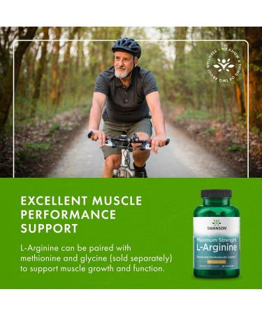 Swanson Amino Acid Super-Strength L-Arginine 850 Milligrams 90 Capsules - Buy Online on GoSupps.com