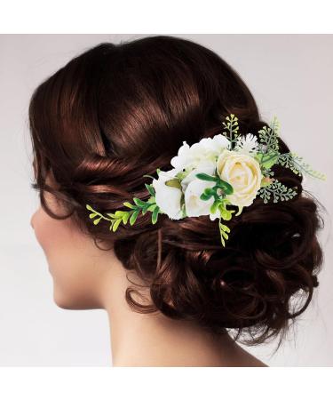 EXCEART Hair Jewelry Hair Comb for Wedding Hair Clips for Women Hair Accessories Bridal Hair Accessories Hair Side Combs for Women Hair Comb Roses Bride Hairpin - Buy Online on GoSupps.com