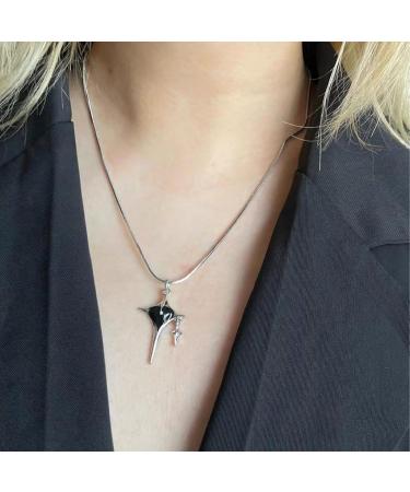 Oralgo Vintage Punk Cross-Stars Necklace | Snake Bone Chain Jewelry for Street-Style Enthusiasts - Buy Online on GoSupps.com