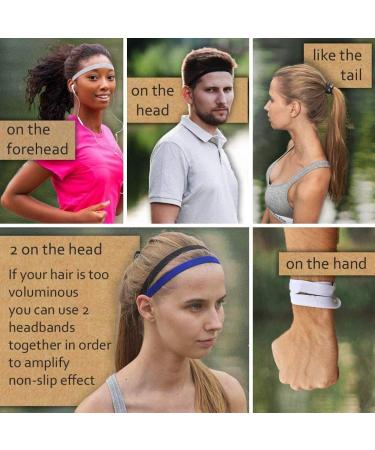Buy 12 Anti-Slip Sports Headbands for Women - Thin Elastic Hair Bands for Ultimate Comfort & Performance - Buy Online on GoSupps.com