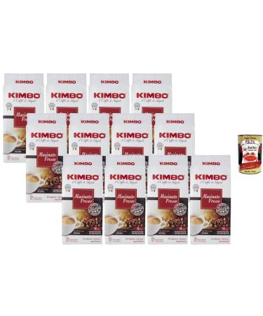 Italian Gourmet Bundle Kimbo Macinato Fresco caf moulu 12 x 250 g (3 kg) torr faction fonc e intensit 11/13 mouture moka go t napolitain intense + Italian Gourmet Polpa