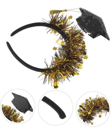 MUSISALY Doctor Hat Headband Grad Cap Headbands with Tassel Glitter Hair Hoop for Grad Party Head Bands Hats Has Tiara Decorate Party Headdress Party Supply Aldult Felt Cloth Hair Piece - Buy Online on GoSupps.com