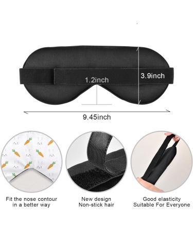 Haskirky Light Blocking Eye Mask - Breathable & Adjustable for Adults | Perfect for Travel, Yoga, Meditation, Office, Deep Sleep | Men & Women | Rabbit Carrot Design - Buy Online on GoSupps.com