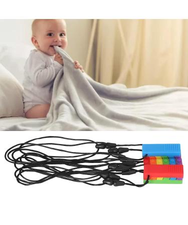 5PCS BPA-Free Baby Teeth Toys - Silicone Rainbow Building Blocks & Chewing Rings for Teething Relief - Buy Online on GoSupps.com