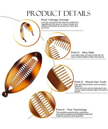 Buy 2pcs Banana Clip Hair Combs - Wide Long Fish Grip Slides for Women | Durable & Stylish Hair Accessories - Buy Online on GoSupps.com