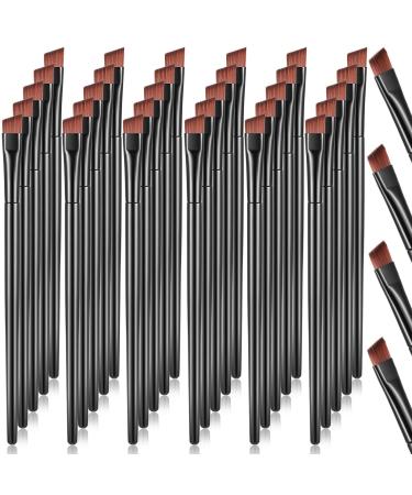 100 Pieces Disposable Angled Eyebrow Brushes Eye Liner Brush Disposable Angle Brushes Tinting Brushes for Women Girls Salon Beauty Cosmetic Make up Tool Disposable Esthetician Supplies