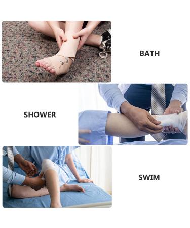 DOITOOL Foot Sleeve for Shower - White Waterproof Leg Cast Cover for Injured Foot - Buy Online on GoSupps.com