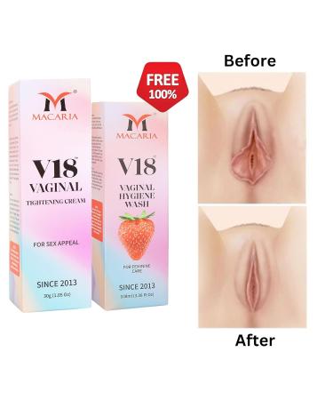 MACARIA V18 Virgin Vaginal Tightening Gel & Intimate Hygiene Wash - Enhance Feel & Cleanse - Buy Online on GoSupps.com