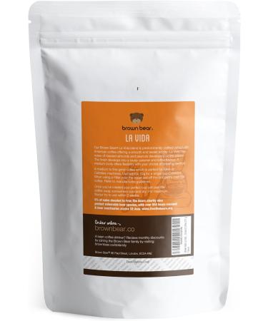 Brown Bear La Vida Blend Medium Dark Roast Strong Ground Coffee 227g - Strength 4 - Perfect for French Press, Cafetiere, Filter, Drip, V60, Aeropress - Supports Free The Bears - Caramel Flavor - 227g (1 Pack) - Buy Online on GoSupps.com