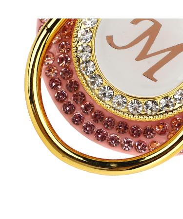 Personalized Golden Baby Pacifier & Clip Set - A-Z Bling Pacifier for Newborns (Letter M) - Silicone Ages 6 to 18 Months - Buy Online on GoSupps.com