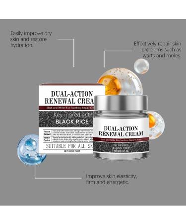  AJOG Black and White Rice Cream - Soothing Repair Cream for Sensitive Skin Moisturizing Reduces Blemishes Firms Skin Exfoliating and Renewing Facial Cream 1.76 oz (5PCS) - Buy Online on GoSupps.com