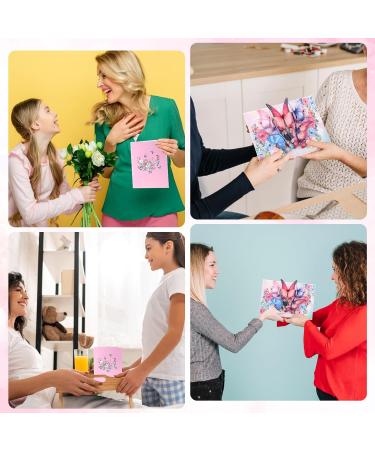 Butterfly Flower 3D Pop Up Card - Handmade Birthday Card | Fragrant Greeting Cards for Mother Wife Daughter Women | Pink-Purple Makeup Brush Gift - Buy Online on GoSupps.com