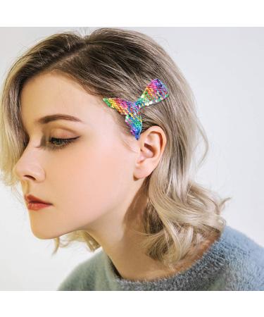 Frcolor 6PCS Mermaid Sequins Hair Clips | Cute Glitter Bobby Pins for Little Girls - International Shipping Available - Buy Online on GoSupps.com