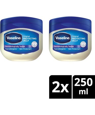 Unilever Vaseline Original Protecting Jelly cares for dry rough skin and provides relief from eczema 2 x 250 ml - Buy Online on GoSupps.com