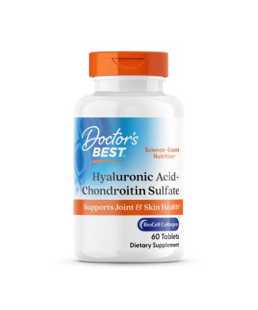 Doctor's Best Hyaluronic Acid with Chondroitin Sulfate featuring BioCell Collagen Non-GMO Gluten Free Soy Free Joint Support
