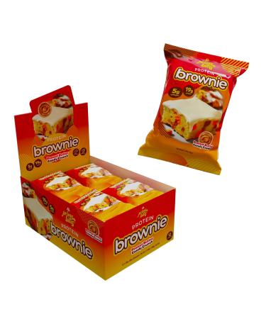 AP Prime Bites Protein Brownies | High Protein Low Sugar Brownies | 19g Protein 5g Collagen | Delicious High Protein Treat Gluten Free | Box of 12 Brownies (Peanut Butter Candy Crunch) Peanut Butter Candy Crunch Box of 12
