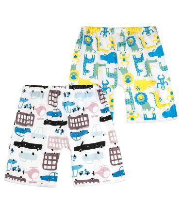 2 Packs Waterproof Diaper Pants Potty Training Pants for Baby Boy and Girl Night Time Style C 4T-8T (Pack of 2)