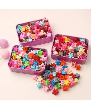 60Pcs Small Hair Clips with Box Package Baby Hair Clip Non Slip Flower Claw Clip Hair Clips for Girls Kids Women (Mixed shapes) B-Small claw clips - Buy Online on GoSupps.com