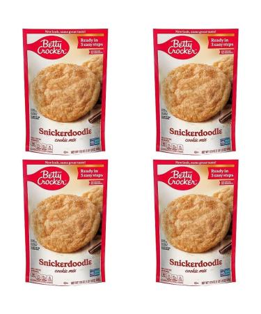 Betty Crocker Snickerdoodle Cookie Mix, 17.9 ounces (Pack of 4)