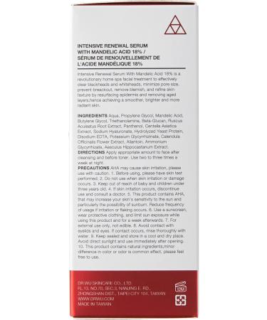 DR. WU Intensive Renewal Serum With Mandelic Acid 18% 15ml by Dr. Wu - Buy Online on GoSupps.com