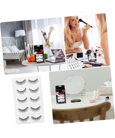 minkissy 5 Pairs False Eyelashes Eyelash Cosmetic Eyelashes Wispy Eyelashes False Lashes Makeup Eyelashes False Eye Lashes Faux Dramatic Eyelashes Make up Tool 3d Artificial - Buy Online on GoSupps.com