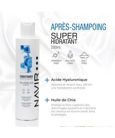 NAVIR Professional | Sulfate and Paraben Free Conditioner with Hyaluronic Acid and Chia Oil - 200ml - Buy Online on GoSupps.com