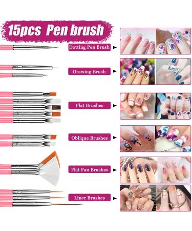 JOYJULY Nail Art Kit: Brushes, Dotting Tools, Rhinestones, Stickers, Glitters & Sequins - Free Pink Included - Buy Online on GoSupps.com
