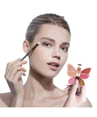 6 Colors Butterfly Shape Eyeshadow Palette Natural Matte Shimmer Glitter High Pigmented Eye Shadow Pallete Set Matte Glitter Long Lasting Eye Shadow Pallet/