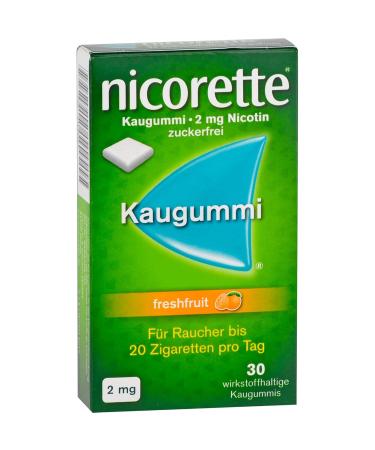 NICORETTE 2 mg Freshfruit Chewing Gum - 30 Pcs | Effective Aid for Smoking Cessation | Buy Internationally - Buy Online on GoSupps.com
