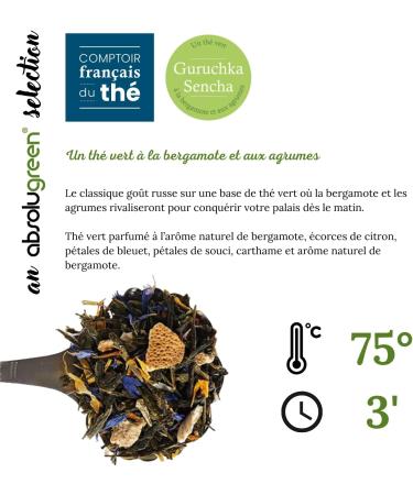 Green Tea Guruchka Sencha - French Tea Counter - Bergamot Green Tea & Citrus - French House - Loose Tea (80 GR) - Buy Online on GoSupps.com