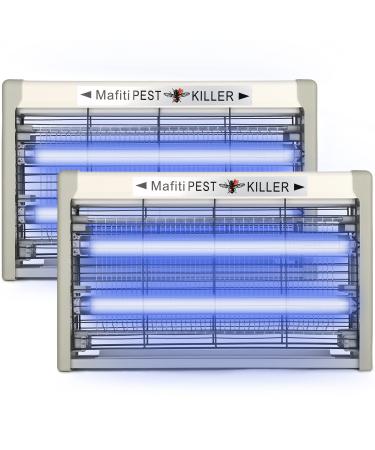 Mafiti electrical insect destruction mosquito killer fly-trap-electrical inside Mosquito Zapper 20W with UV light electric mosquito trap for kitchen house farm gray two