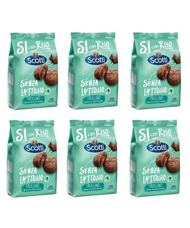 Riso Scotti Riso Scotti Senza Lattosio Shortbread biscuits filled with hazelnut cream lactose free palm oil free and milk protein free 200g of biscuits
